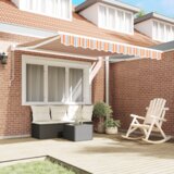 vidaXL ručno uvlačiva tenda Multicolor pruga 300x250 cm | shoptok.hr