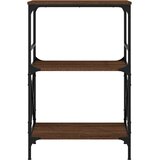  Regal za knjige 3 razine smeđa boja hrasta 59x35x90,5 cm drveni | Eponuda.com