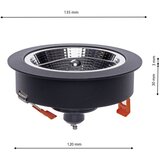 Ugradno plafonsko svetlo REDONDO 1xAR111 - GU10/25W/230V | Eponuda.com