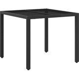 Vanjski set za objedovanje 3 pcs Crna 90 x 90 x 75 cm poliratan | shoptok.hr