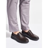 Shelvt Men's brown faux leather loafers | Shoptok.si
