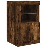  Komoda s LED svjetlima boja dimljenog hrasta 142,5x37x67 cm | shoptok.hr