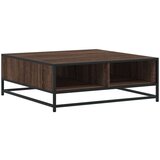vidaXL Stol za kavu smeđi hrast 80x80x30 cm Konstruirano drvo i metal | shoptok.hr