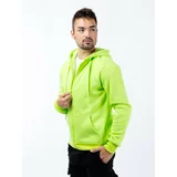 Glano Men's hooded sweatshirt - bright green