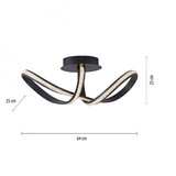 Just light. 8475-18 - led prigušiva plafonski luster brilla LED/29W/230V crna | Eponuda.com