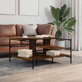  Stolić za kavu boja hrasta 100x100x48 5 cm konstruirano drvo | shoptok.hr
