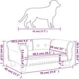  Krevet za pse ružičasti 70 x 45 x 30 cm baršunasti | shoptok.hr