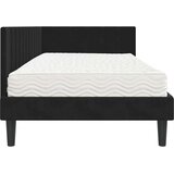  Kutni krevetni okvir s madracem 2 kom. Crna 90 x 190 cm Baršun | Shoptok.si
