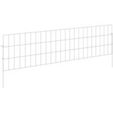  Ograda za vrt s kolčićima 12 pcs 115 x 30 cm Mesh Srebrna | Eponuda.com