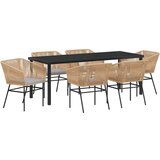  Vrtni set za objed 7 kom. Smeđa Čelik s prahom premazan | shoptok.hr