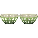 guzzini Komplet 2 skled Ø12 cm LE MURRINE - peščena / bela / zeleni mah Cene