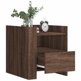  Noćni ormarić smeđa boja hrasta 45x50x50 cm konstruirano drvo | shoptok.hr