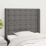  Vzglavje z ušesi temno sivo 83x16x118/128 cm blago, (20953372) Cene