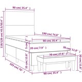 Box spring krevet s madracem ružičasti 90x190 cm baršunasti | shoptok.hr