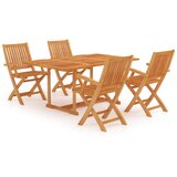  5-dijelni vrtni blagovaonski set od masivne tikovine | shoptok.hr