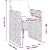  5-delni vrtni jedilni set z blazinami siva poli ratan, (22087869) | Shoptok.si