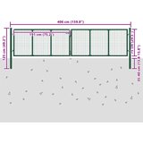  Vrtna mrežasta vrata od čelika 400 x 75 cm zelena | shoptok.hr