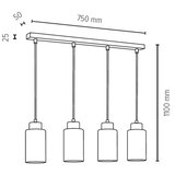  Spot-Light 1720474 - Luster na sajli BOSCO 4xE27/60W/230V | Eponuda.com