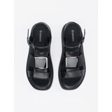 GOODIN Black leather elegant platform sandals | Shoptok.si
