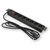 PD.0704.001 - 19" panel za napajanje, 1U, 7 x 230 V