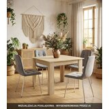 KARA stolica - svijetlosivi baršun / kromirane noge x 1 | shoptok.hr