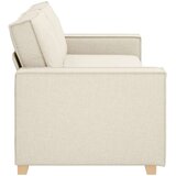 SOFA za 3 osobe Bež 220 cm Platnasta tkanina Slike