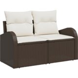  6-delni vrtni kavč set z blazinami Rjava Poli Ratan | Shoptok.si