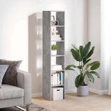 vidaXL Knjižne omare 2 kosa zložljiva betonsko 30x30x80 cm inž. les | Shoptok.si