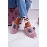 Boto Women's Faux Fur Panda Slippers Dark Pink Fimeo | ePonuda.com