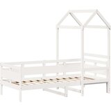  Dnevni krevet s krovom bez madraca bijeli 80x200cm masivno drvo | shoptok.hr