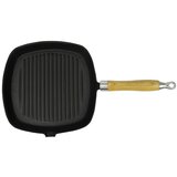 vidaXL Grill Tava s Drvenom Ručkom Lijevano Željezo 20x20 cm cijene
