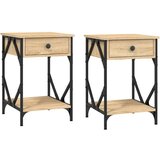 vidaXL Nočna omarica 2 kosa sonoma hrast 40x42x60 cm inženirski les, (20733571) | Shoptok.si
