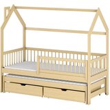  Drveni dječji krevet Papi s dodatnim krevetom i ladicom - svijetlo drvo - 200x90 cm - Bez madraca | shoptok.hr