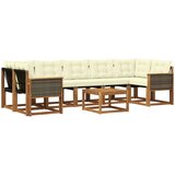 Set vanjskih sofa 8 kom. Prirodna i krem | shoptok.hr