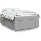  Krevet s oprugama i madracem svjetlosivi 140x190 cm od tkanine | shoptok.hr