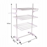 Kondela Stojalo za sušenje oblačil, bela, DENAL | Shoptok.si