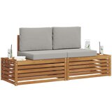  Set vanjskih sofa s jastukom 2 Komad Prirodna i svijetlo siva | shoptok.hr