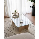 Kave Home Mizica s stekleno mizno ploščo v naravni barvi 60x110 cm Balwind – | Shoptok.si