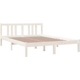  Posteljni okvir bel iz trdnega lesa 140x200 cm, (20601663) | Shoptok.si