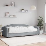  Dnevni krevet s madracem svjetlosivi 100 x 200 cm od tkanine | shoptok.hr