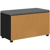  Klupa za hodnik s jastukom s vratima Crni hrast 80 x 38 x 46 cm | shoptok.hr