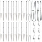  Stupovi ograde s bodljom 26 kom Ø32 mm 80 cm Galvanizirani čelik | shoptok.hr