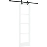  Klizna Vrata s Hardverskim Setom Bijela 61x198.5 cm Čvrsto Borovo Drvo | shoptok.hr