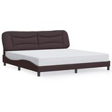  Okvir za krevet bez madraca Hvar tamnosmeđi 200x200 cm od tkanine | shoptok.hr
