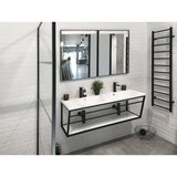Sapho Bijelo/crno željezno zidno postolje ispod umivaonika 120x40 cm Ska – | shoptok.hr