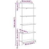 vidaXL Polica Crni hrast 60 x 24 x 168 cm Konstruirano drvo | shoptok.hr
