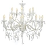  Luster s 2 razine bijeli 15 žarulja E14 | shoptok.hr