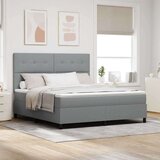 Box Boxspring postelja z vzmetnico & LED svetlobo Svetlo siva 180x200 cm Tkanina, (22067372) | Shoptok.si