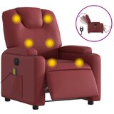  The Living Store Električni masažni naslanjač vinsko rdeče umetno usnje - Električni Masažni Stol, (21502037) | Shoptok.si