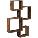 Police u obliku zida Zidna montaža Smeđa 64 x 13,5 x 91,5 cm | Shoptok.si